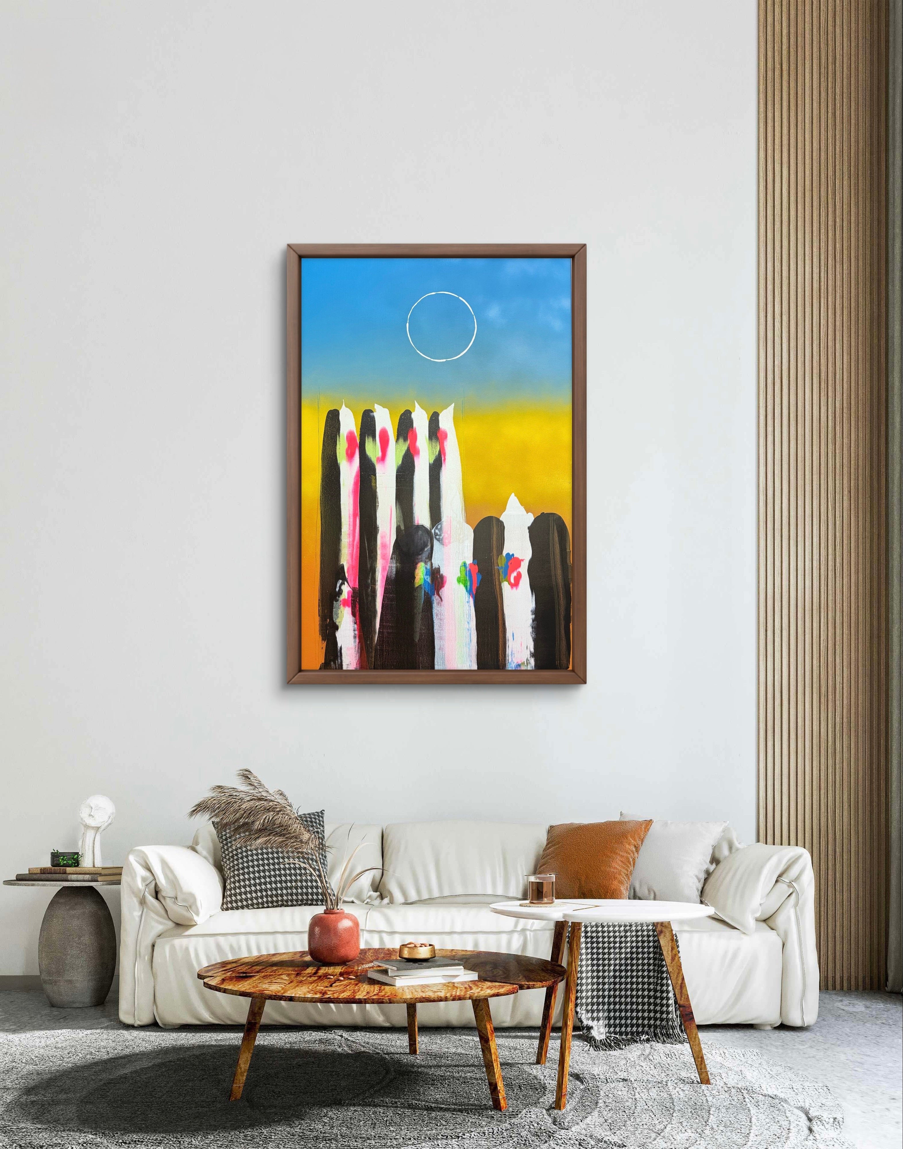 Eclipse of Memory – Contemporary Abstract Acrylic Painting